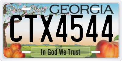 GA license plate CTX4544