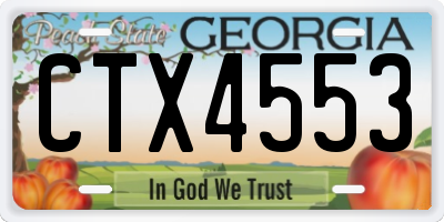 GA license plate CTX4553