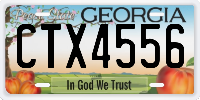 GA license plate CTX4556
