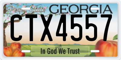 GA license plate CTX4557