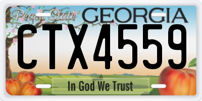 GA license plate CTX4559