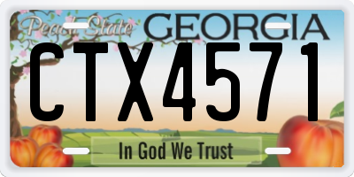 GA license plate CTX4571