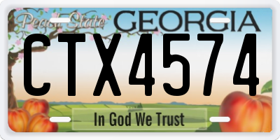GA license plate CTX4574