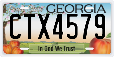 GA license plate CTX4579