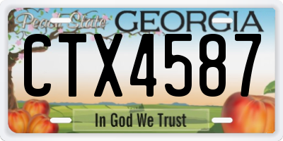 GA license plate CTX4587