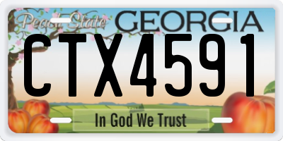 GA license plate CTX4591