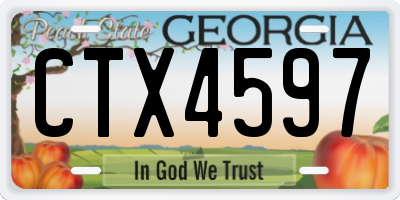GA license plate CTX4597