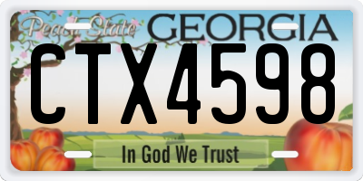 GA license plate CTX4598