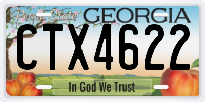 GA license plate CTX4622