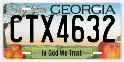 GA license plate CTX4632