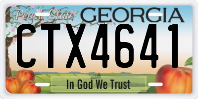 GA license plate CTX4641