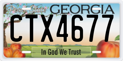 GA license plate CTX4677