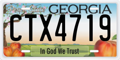 GA license plate CTX4719