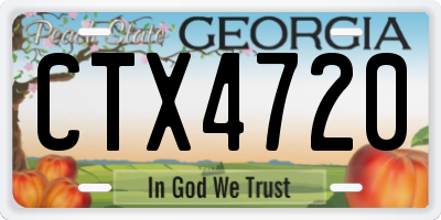GA license plate CTX4720