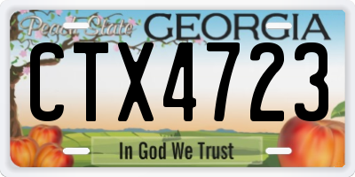 GA license plate CTX4723