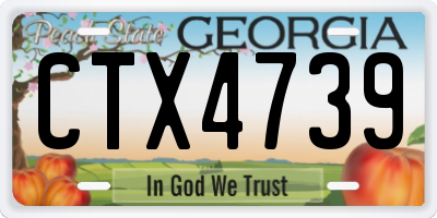 GA license plate CTX4739