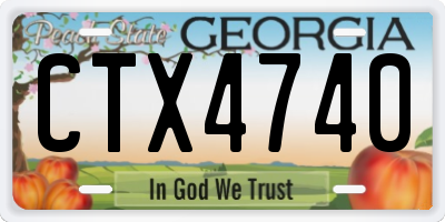 GA license plate CTX4740