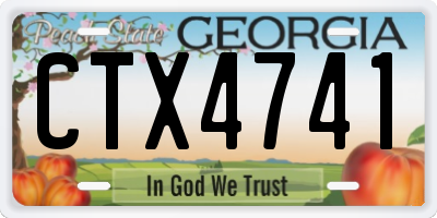 GA license plate CTX4741