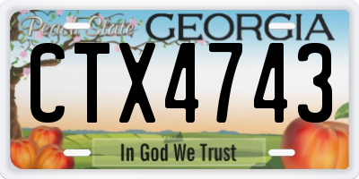 GA license plate CTX4743