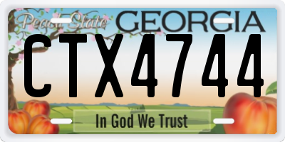 GA license plate CTX4744