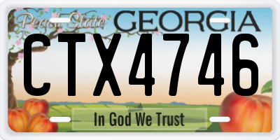 GA license plate CTX4746