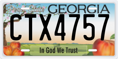 GA license plate CTX4757