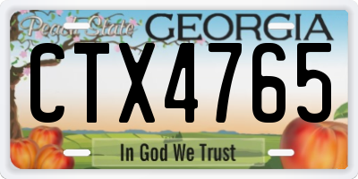 GA license plate CTX4765