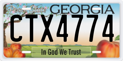 GA license plate CTX4774
