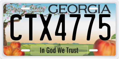 GA license plate CTX4775
