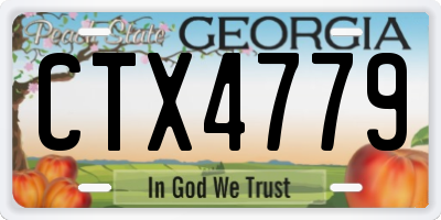 GA license plate CTX4779