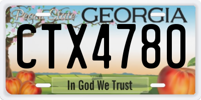 GA license plate CTX4780