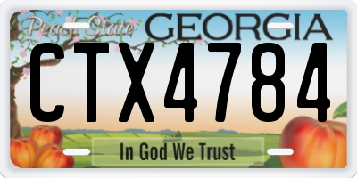 GA license plate CTX4784