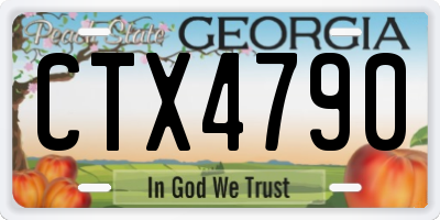 GA license plate CTX4790