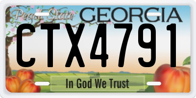 GA license plate CTX4791
