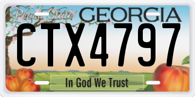 GA license plate CTX4797