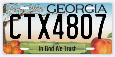 GA license plate CTX4807
