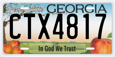 GA license plate CTX4817