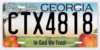 GA license plate CTX4818