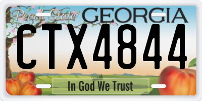 GA license plate CTX4844