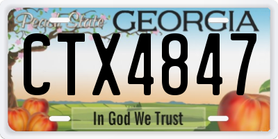 GA license plate CTX4847