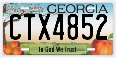 GA license plate CTX4852