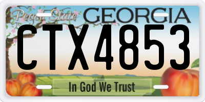 GA license plate CTX4853