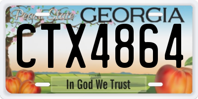 GA license plate CTX4864