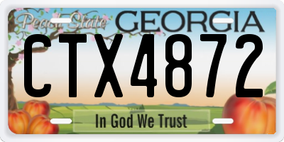 GA license plate CTX4872
