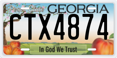 GA license plate CTX4874
