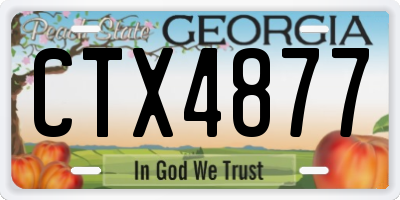 GA license plate CTX4877