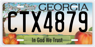 GA license plate CTX4879