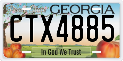 GA license plate CTX4885