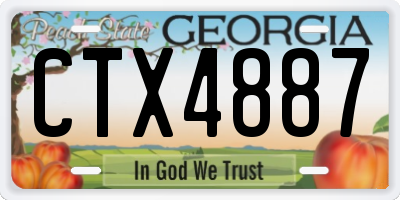 GA license plate CTX4887