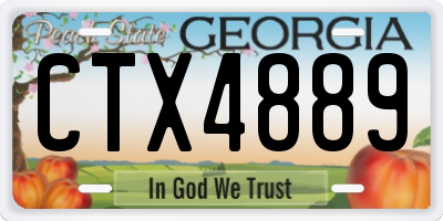 GA license plate CTX4889